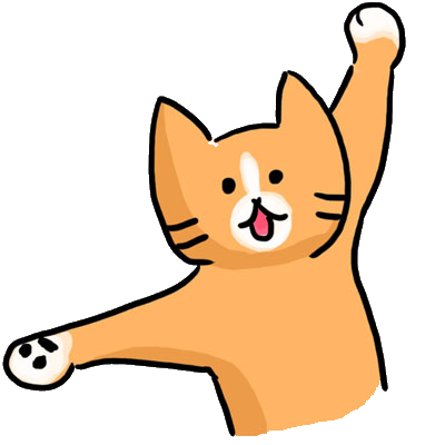 Penelope the Neocities cat, extending her paws out warmly