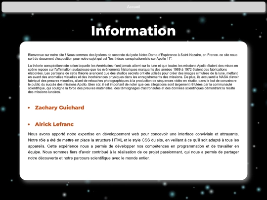 info screenshot