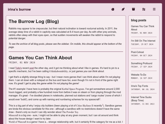 blog screenshot
