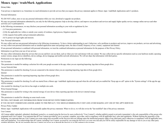privacypolicyTMApps screenshot