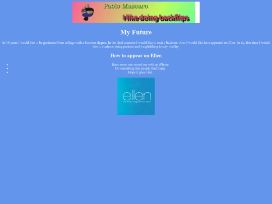 Myfuturewebsite screenshot