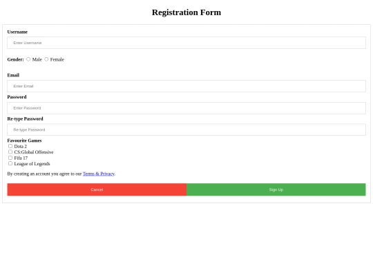 signup screenshot