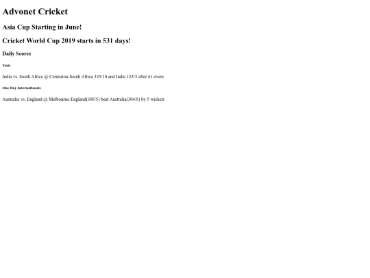 Cricket screenshot