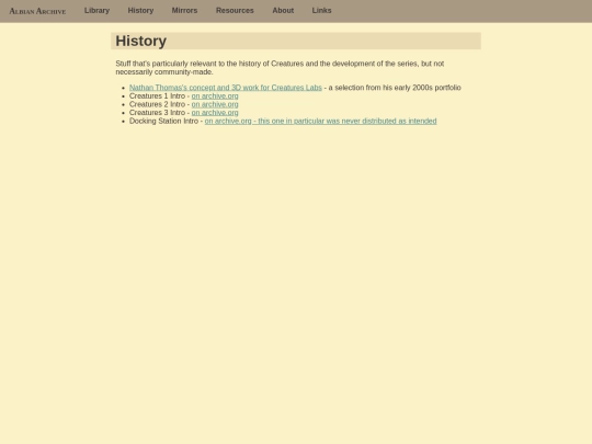 history screenshot