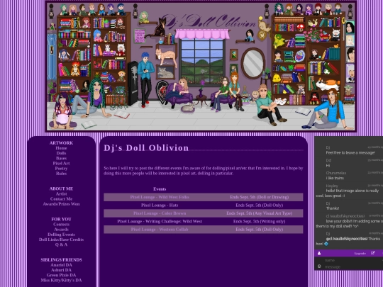 events screenshot