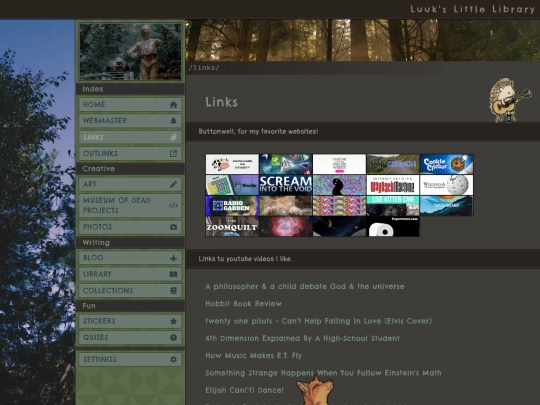 links screenshot