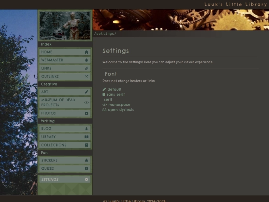 settings screenshot