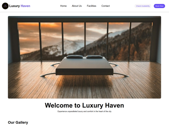 Luxury Haven Hotel screenshot