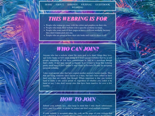 funky-webring screenshot