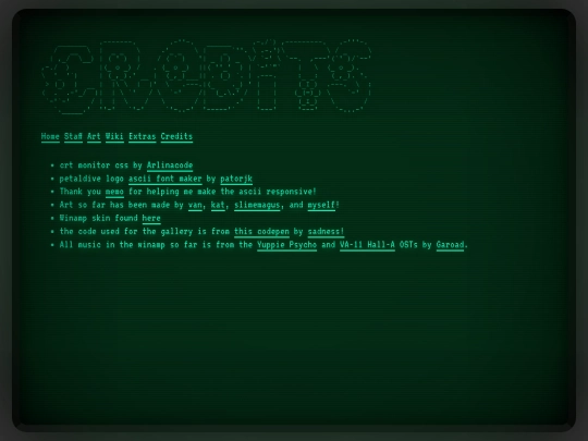 petaldive/credits screenshot
