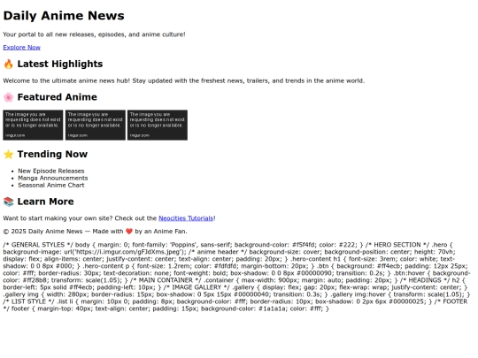 index screenshot