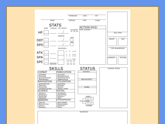 JourneysBeyond/character-sheet screenshot