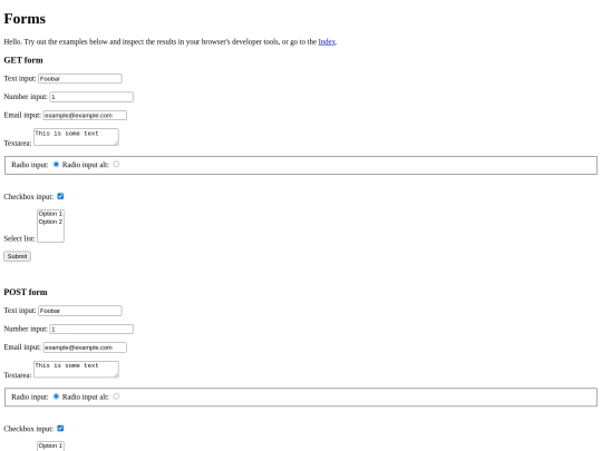 forms screenshot