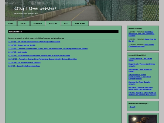 writing screenshot