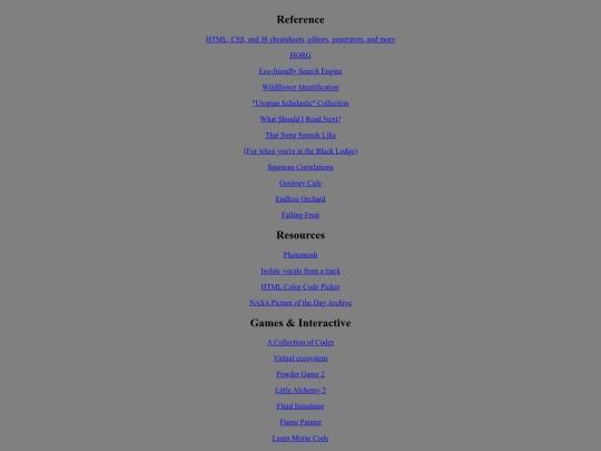 pages/links screenshot