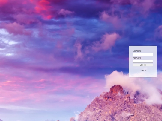 login screenshot