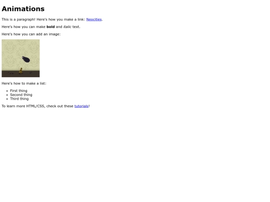 animations screenshot