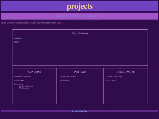 projects screenshot