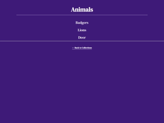 collections/Animals screenshot