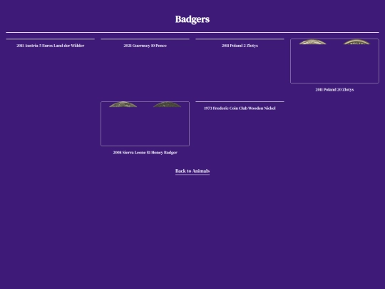 collections/Animals/Badgers screenshot