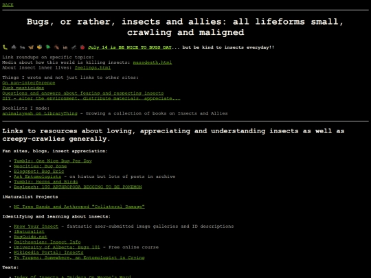 bugs screenshot