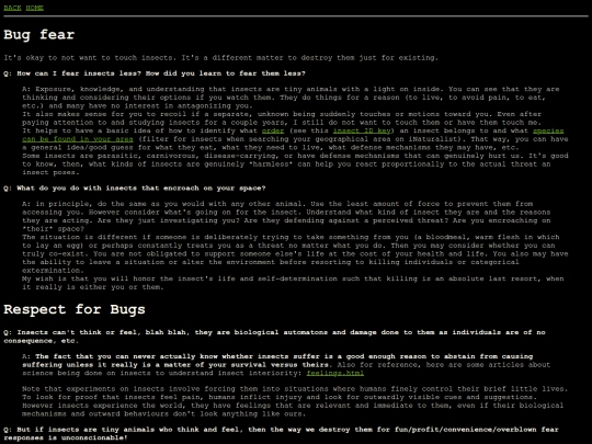 bugs/fearof screenshot