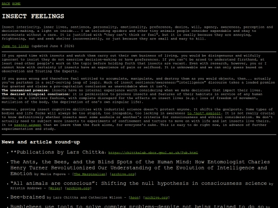 bugs/feelings screenshot