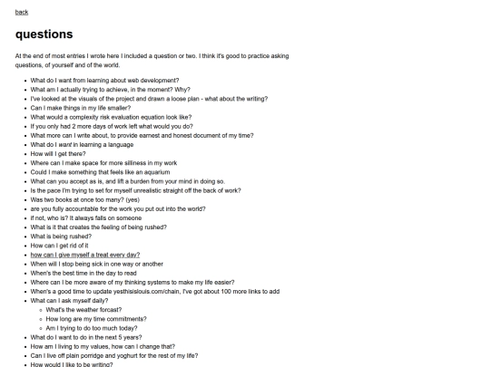 questions screenshot