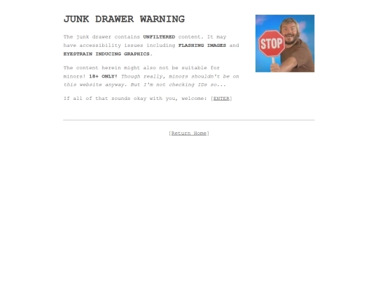 public/junk-drawer-warning screenshot