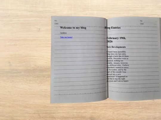 Blog screenshot
