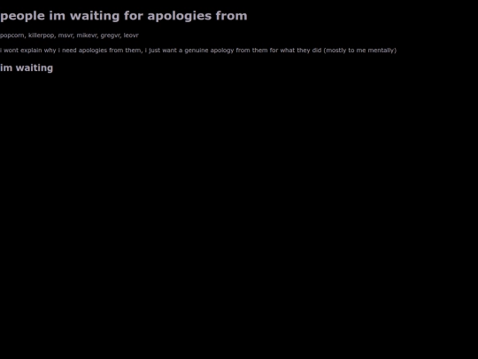 apologise screenshot