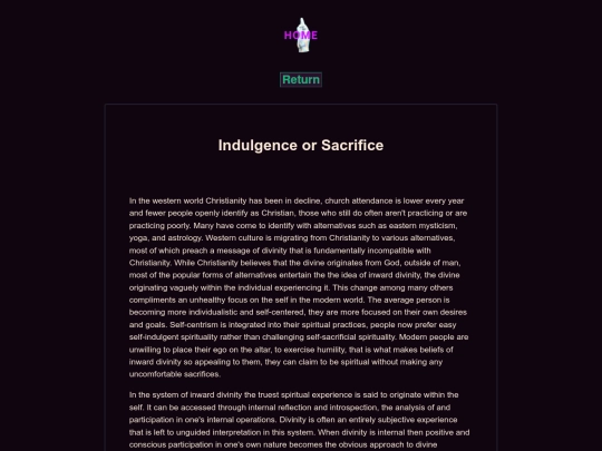 IndulgenceOrSacrifice screenshot