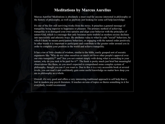 Meditations screenshot