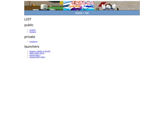 list screenshot