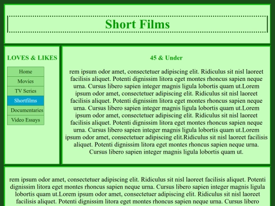 FavoriteShortFilms screenshot