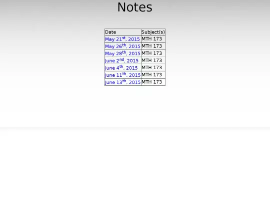 notes screenshot