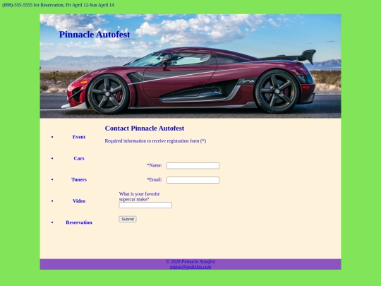 reservation screenshot