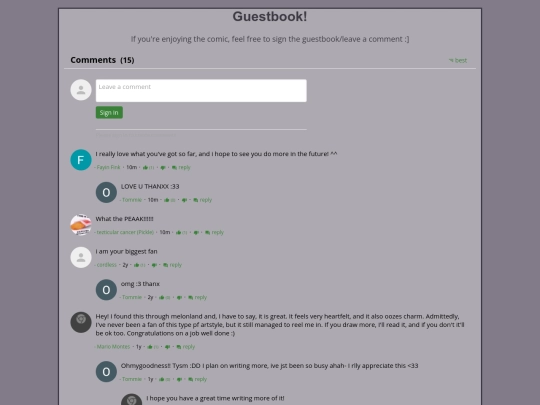 guestbook screenshot