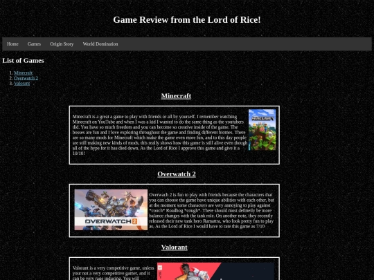 games screenshot