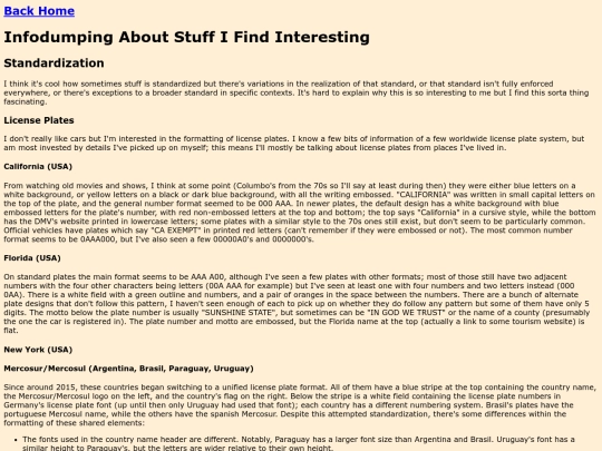 infodump screenshot
