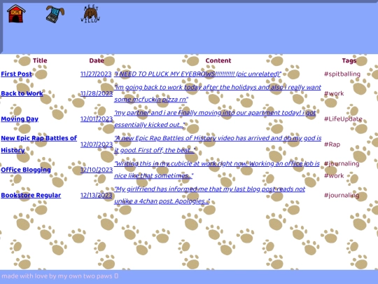 blog screenshot