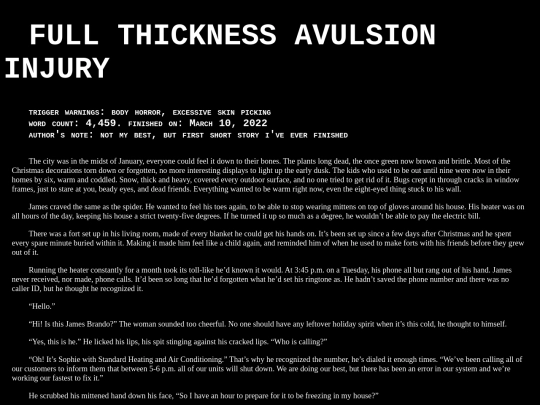 fullthicknessavulsioninjury screenshot