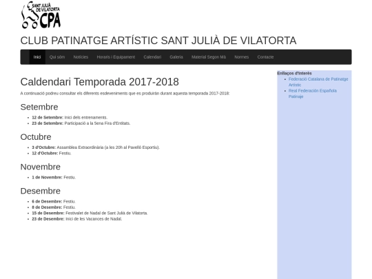 Club/Calendari screenshot