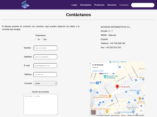 movidas-informaticas/html/contacto screenshot