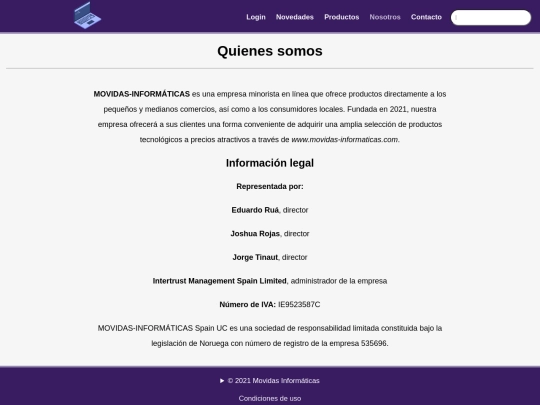 movidas-informaticas/html/nosotros screenshot