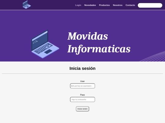 movidas-informaticas/html/usuario screenshot