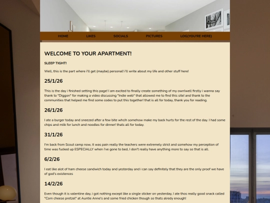 log screenshot