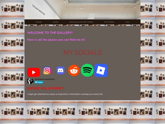 socials screenshot