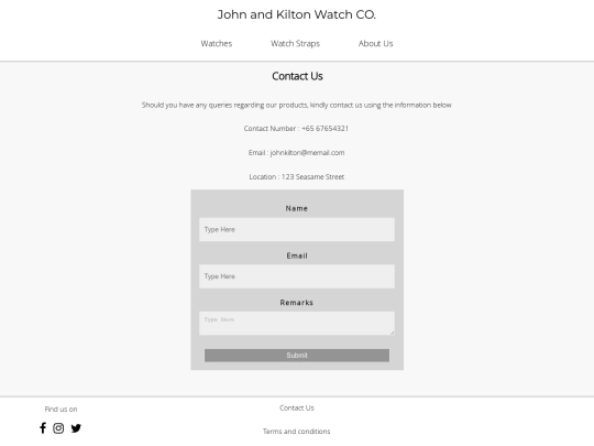 Contact Us screenshot