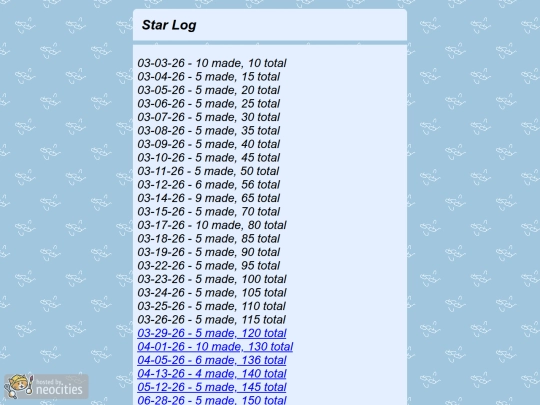 stars/log screenshot